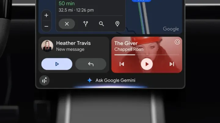 Google, Gemini'nin Android Auto'ya entegre edileceğini duyurdu.