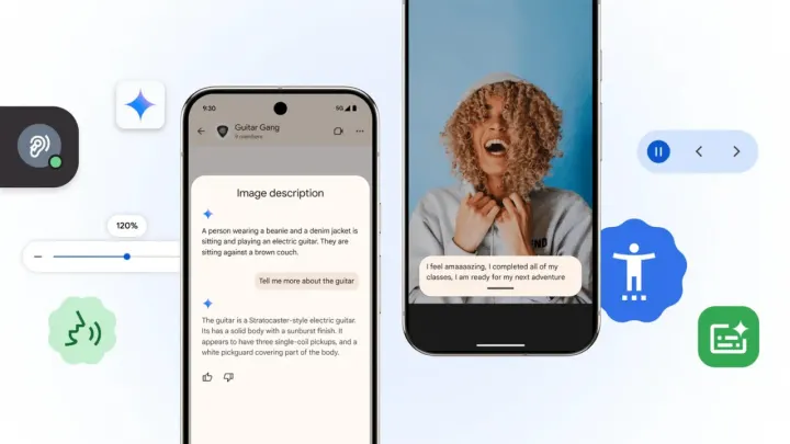 Google, Android ve Chrome için yeni yapay zeka ve erişilebilirlik özellikleri sunuyor.