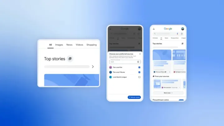 Google'ın kişiselleştirilmiş arama özelliği: Tercih Edilen Kaynaklar
