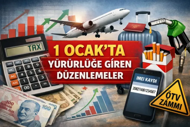 1 Ocak’ta Yürürlüğe Giren Düzenlemeler: Vergilerden Harçlara Neler Değişti?