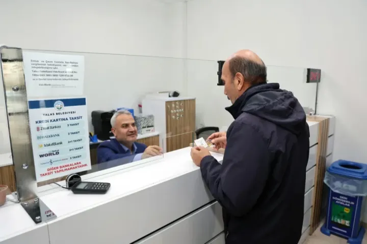 Talas Belediyesi, Hafta Sonu Vezne Hizmeti Sunmaya Başlıyor.
