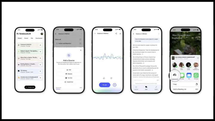 Google introduces the mobile application of NotebookLM