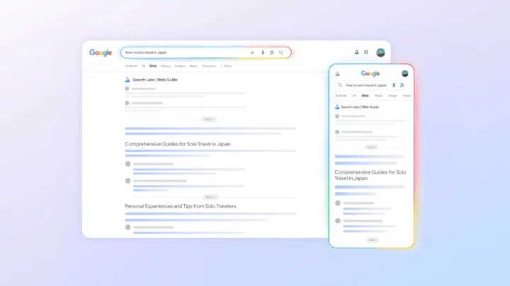 Yapay zeka özelliği Web Guide, Google arama sonuçlarını düzenlemeye başladı.