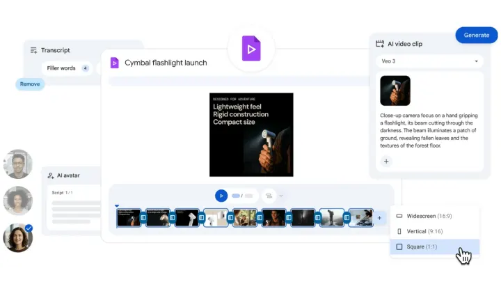 Google, yapay zeka destekli video editörü Vids'i ücretsiz olarak kullanıcıların erişimine sundu.