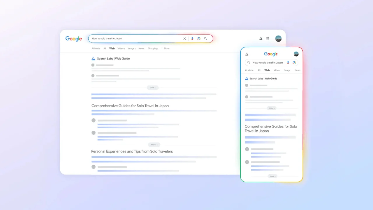 Yapay zeka özelliği Web Guide, Google arama sonuçlarını düzenlemeye başladı.