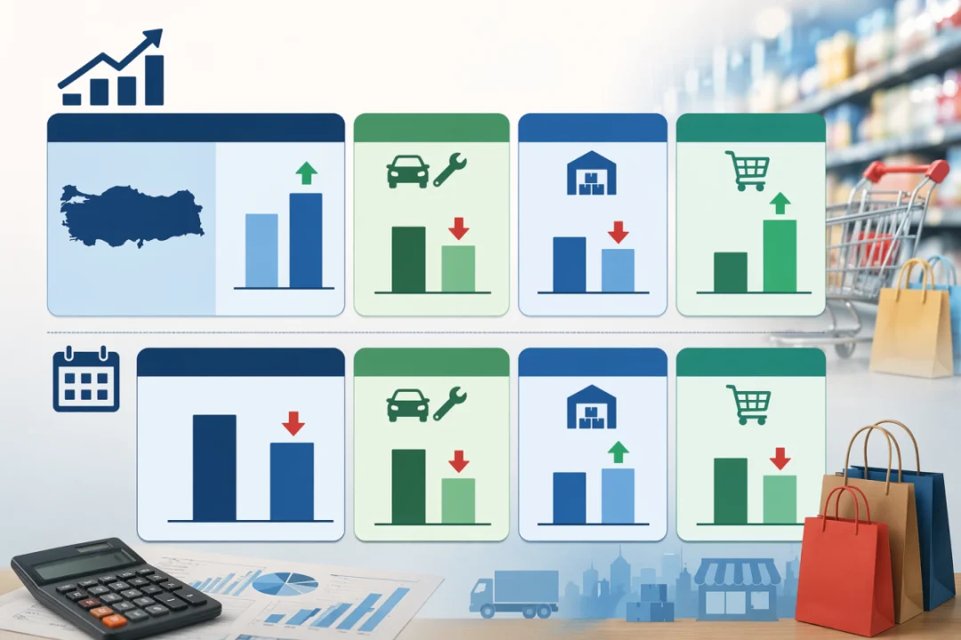 Ticaret satış hacmi şubatta geçen yıla göre arttı.